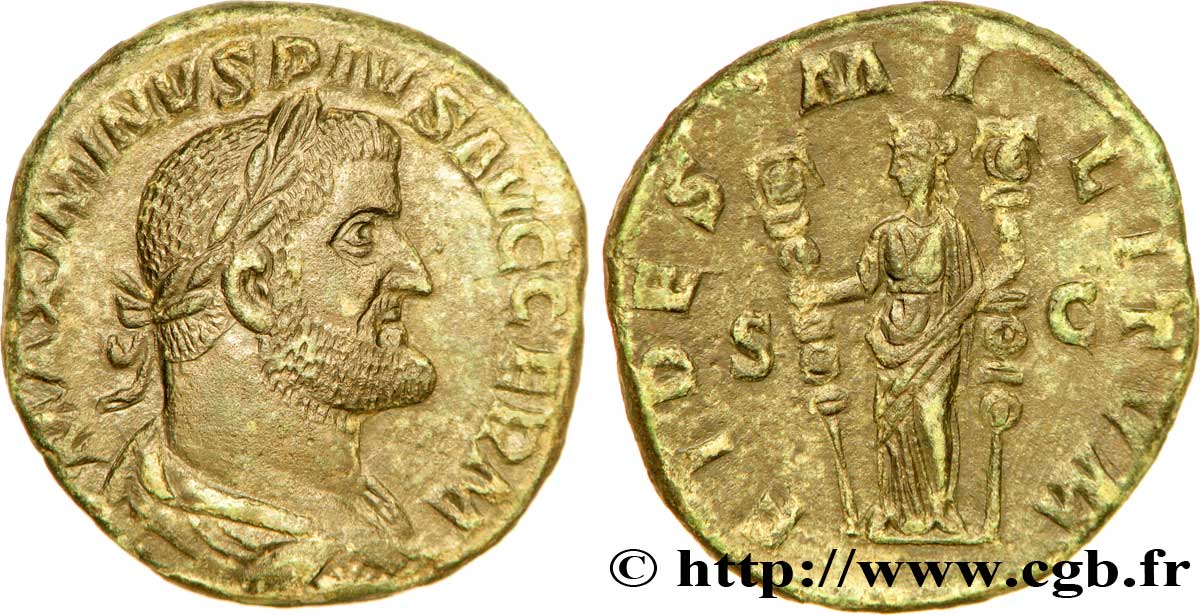 MAXIMINUS I Sesterce, (GB, Æ 29) AU