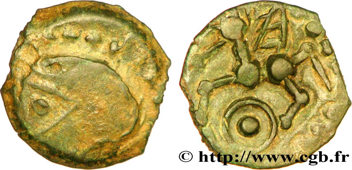 BITURIGES CUBI, INCIERTAS Bronze au loup et au pégase - à l’annelet pointé BC+/EBC