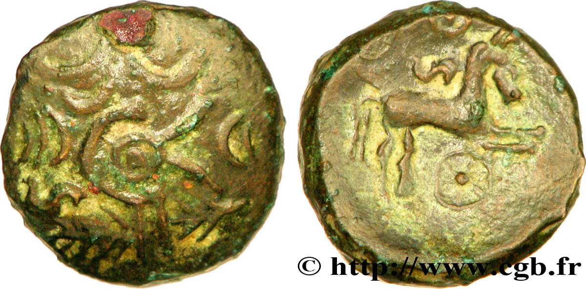 ÆDUI / ARVERNI, UNSPECIFIED Statère de bronze, type de Siaugues-Saint-Romain, classe IV MBC+