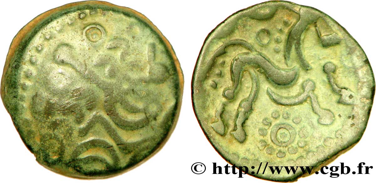 GALLIA - AULERCI EBUROVICES (Regione d Evreux) Bronze au cheval VF/AU