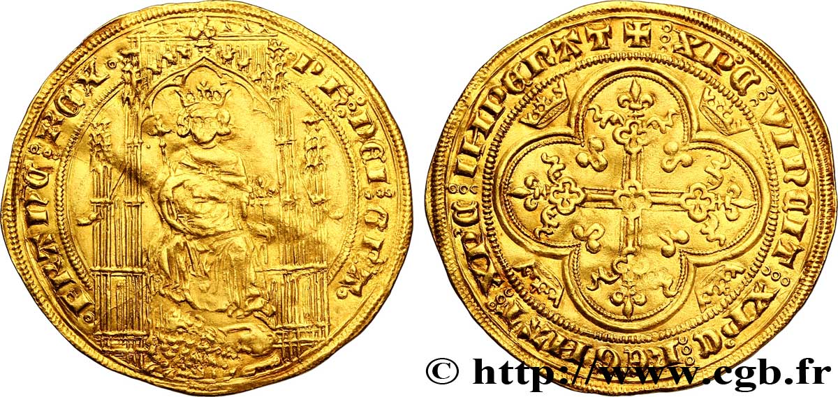 FILIPPO VI OF VALOIS Lion d’or n.d.  XF/AU
