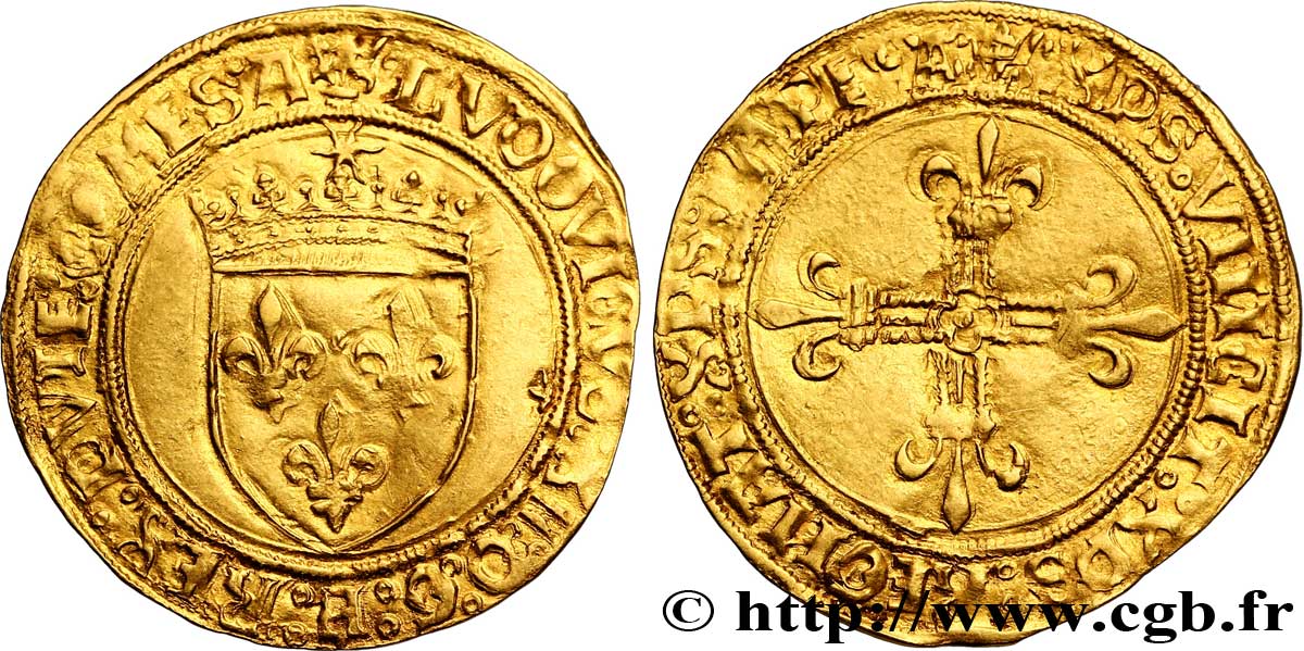 LOUIS XII LE PÈRE DU PEUPLE Écu d or au soleil de Provence n.d. Aix-en-Provence TTB+/TTB