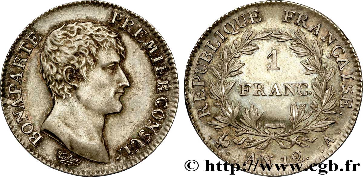 1 franc Bonaparte Premier Consul 1804 Paris F.200/8 SPL 