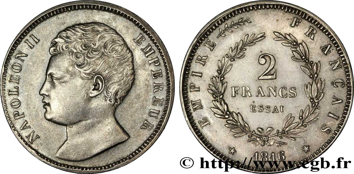 Essai de 2 francs en argent 1816  VG.2404  VZ 