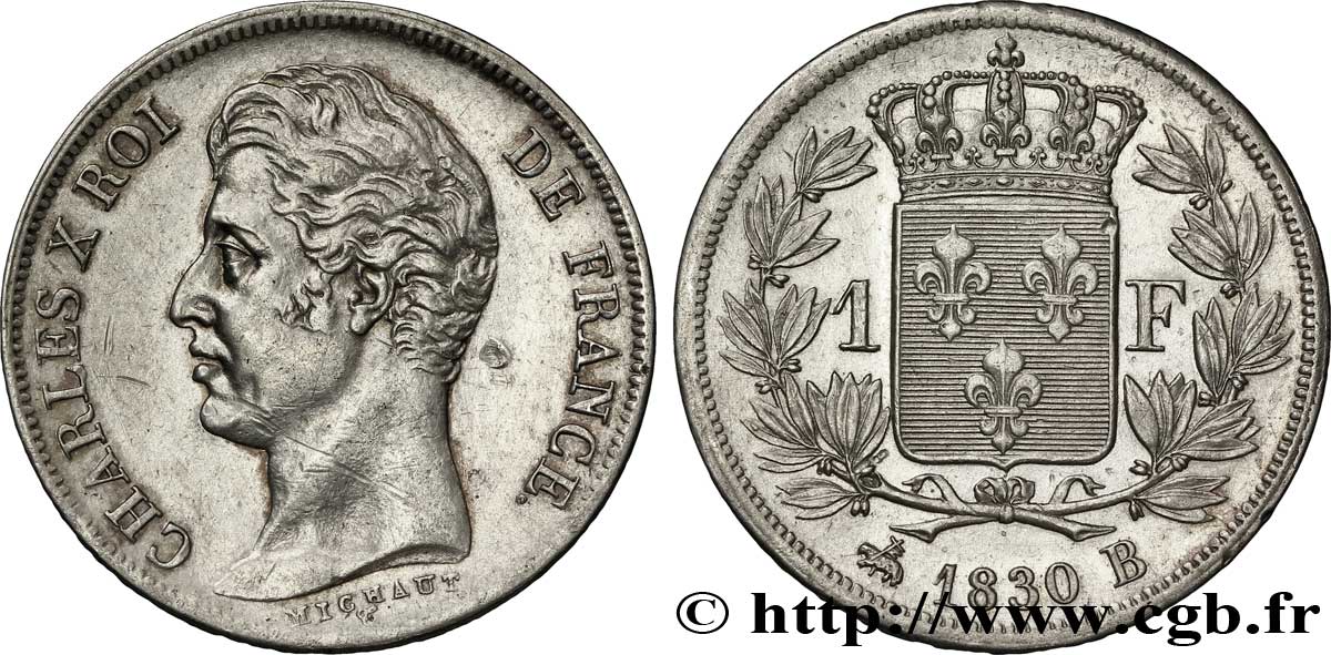 1 franc Charles X 1830 Rouen F.207A/27 SPL 
