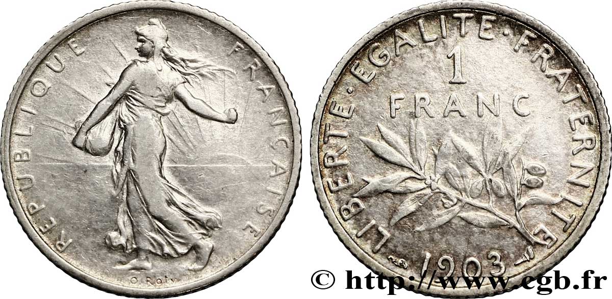 1 franc Semeuse 1903  F.217/8 SS 
