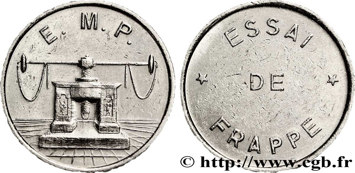 Essai de frappe de 10 francs n.d. Pessac G.822 a var. XF 