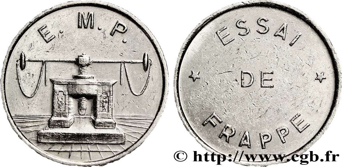 Essai de frappe de 10 francs n.d. Pessac G.822 a var. TTB 