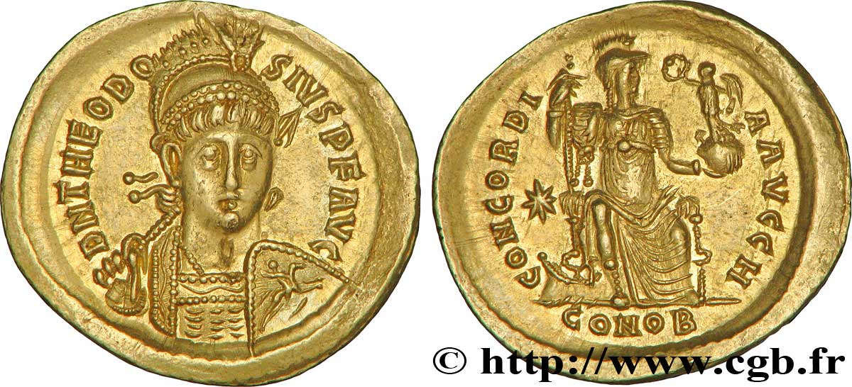 THÉODOSE II Solidus SPL