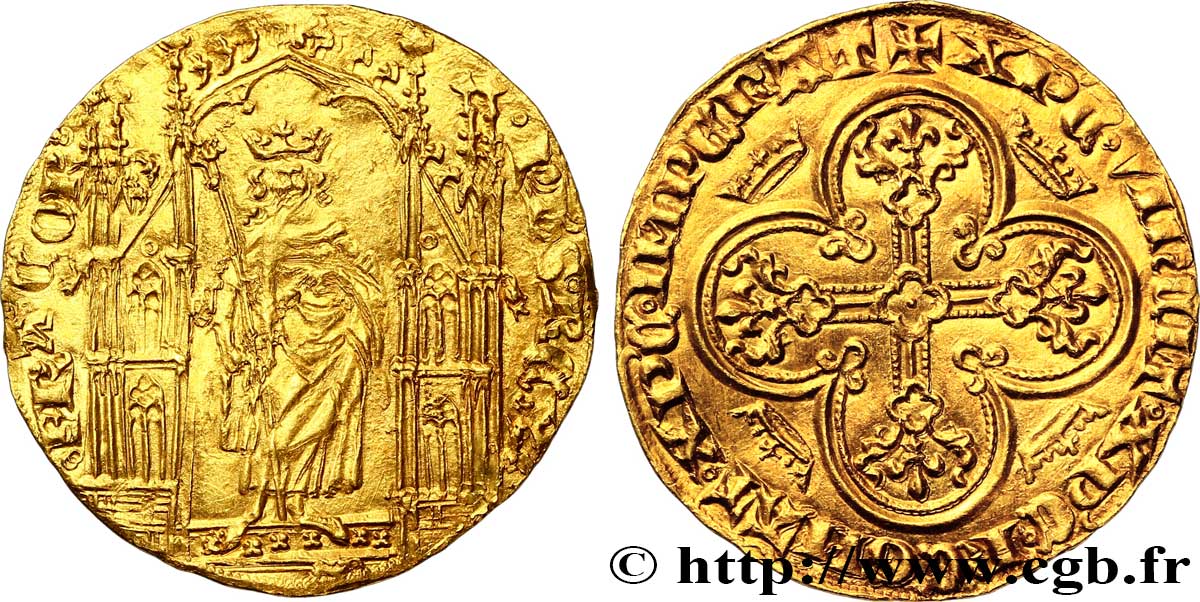 PHILIPP VI OF VALOIS Royal d or 16/02/1326  fVZ/VZ