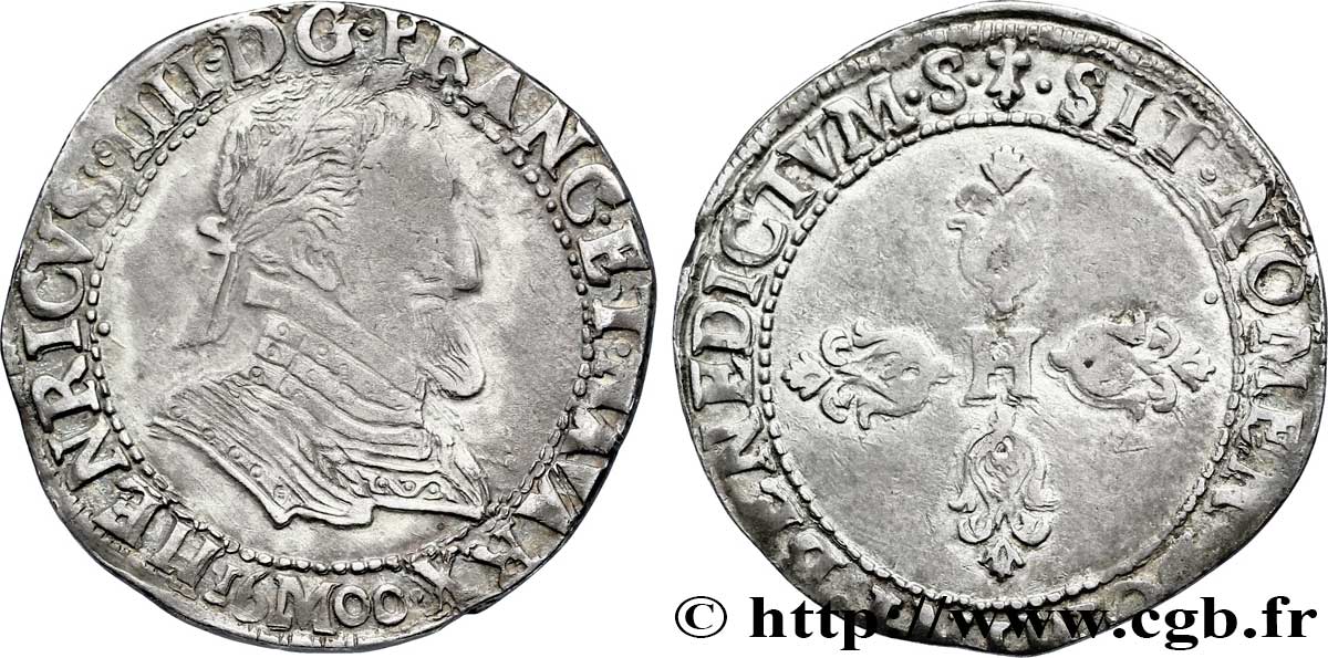 HENRY IV Demi-franc, type de Toulouse 1600 Toulouse VF