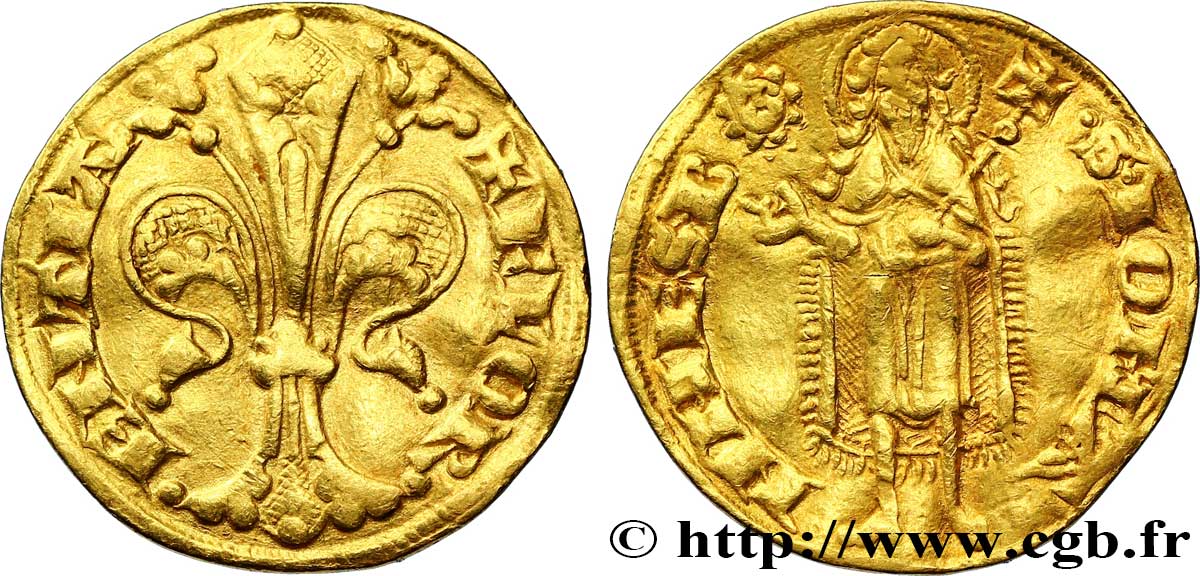 ITALY - FLORENCE - REPUBLIC Florin d or, 7e série n.d. Florence XF