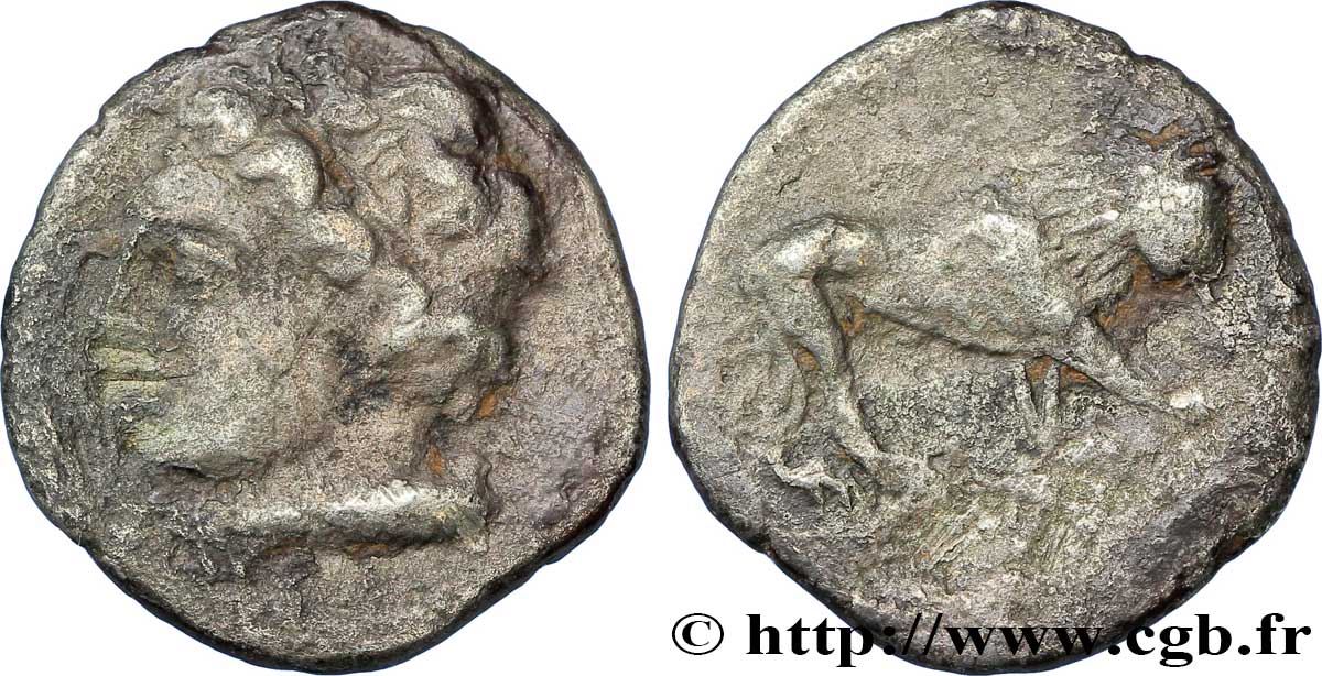 ZEUGITANA - CARTHAGE Quart de shekel VF