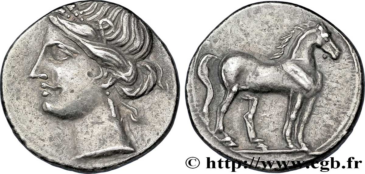 ZEUGITANE - CARTHAGE Quart de shekel SUP