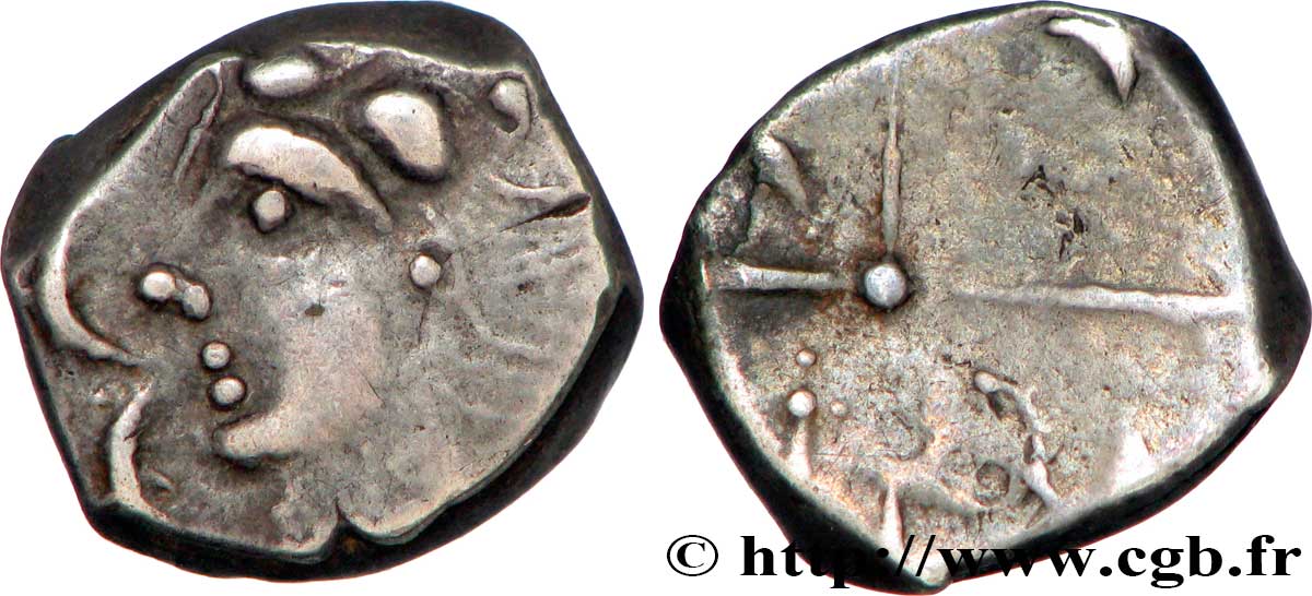 GALLIEN - SÜDWESTGALLIEN - VOLCÆ TECTOSAGES (Region die Toulouse) Drachme “à la tête cubiste”, S. 64 fVZ/fS