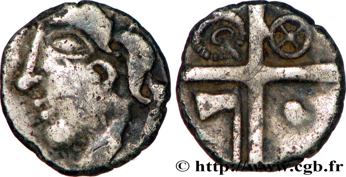 GALLIA - SUDOESTE DE LA GALLIA - PETROCORII (Región de Perigueux) Drachme  type de Belvès , S. 213 BC/MBC