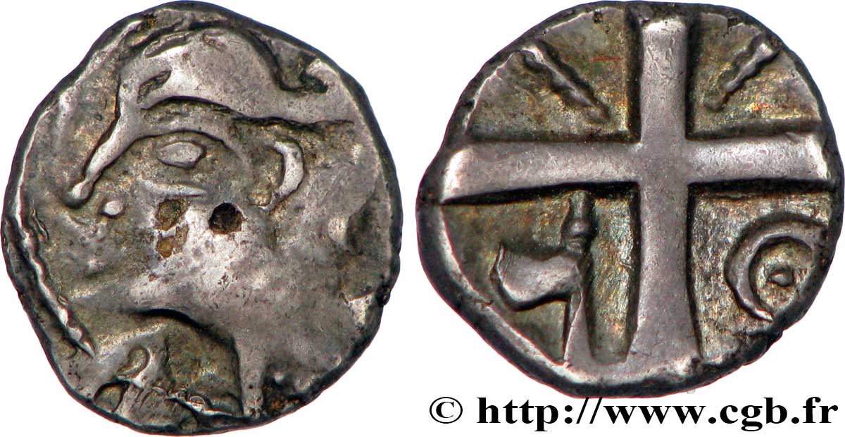 GALLIA SUDOVESTE DELLA GALLIA - PETROCORII (Regione di Perigueux) Drachme  type de Belvès , S. 219 BB