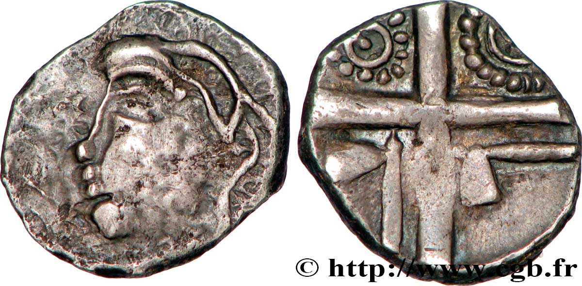 GALLIA - SUDOESTE DE LA GALLIA - PETROCORII (Región de Perigueux) Drachme  type de Belvès , S. 220 MBC+