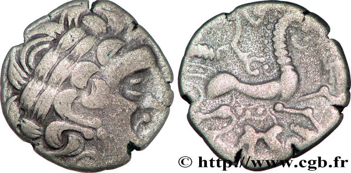 GALLIEN - AULERCI DIABLINTES (Region die Jublains) Statère d’argent à la situle SS