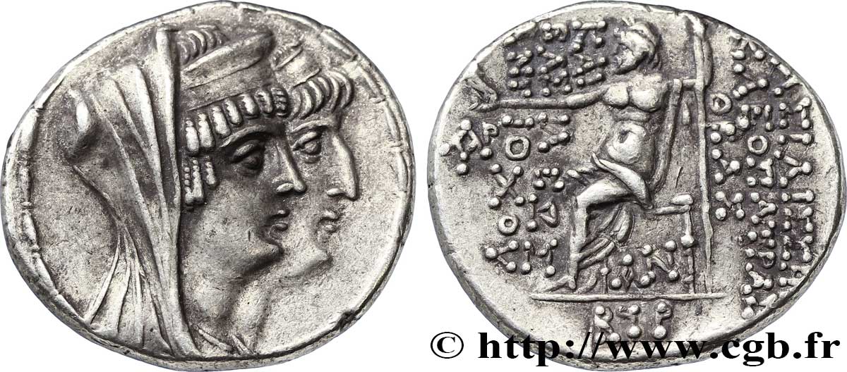 SYRIA - SELEUKID KINGDOM - CLEOPATRA THEA and ANTIOCHUS VIII GRYPUS Tétradrachme AU/XF