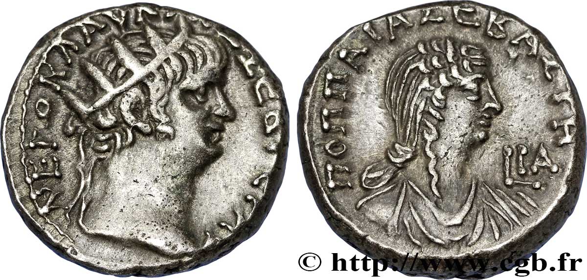 NERO and POPPAEA Tétradrachme EBC