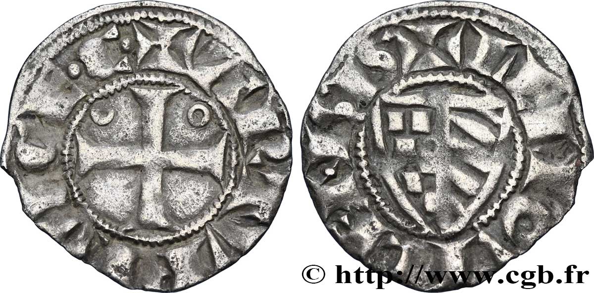 LIMOUSIN - VISCOUNTCY OF LIMOGES - ARTHUR OF BRITTANY Denier XF