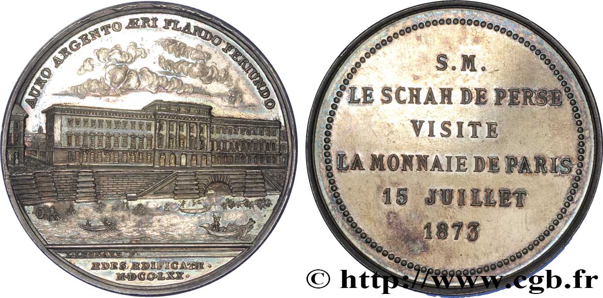 III REPUBLIC Visite de la Monnaie de Paris par le Shah de Perse MS