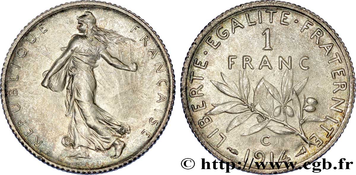 1 franc Semeuse 1914 Castelsarrasin F.217/20 SUP 