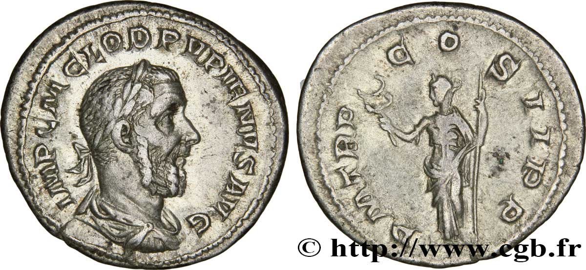 PUPIENUS Denier AU/XF