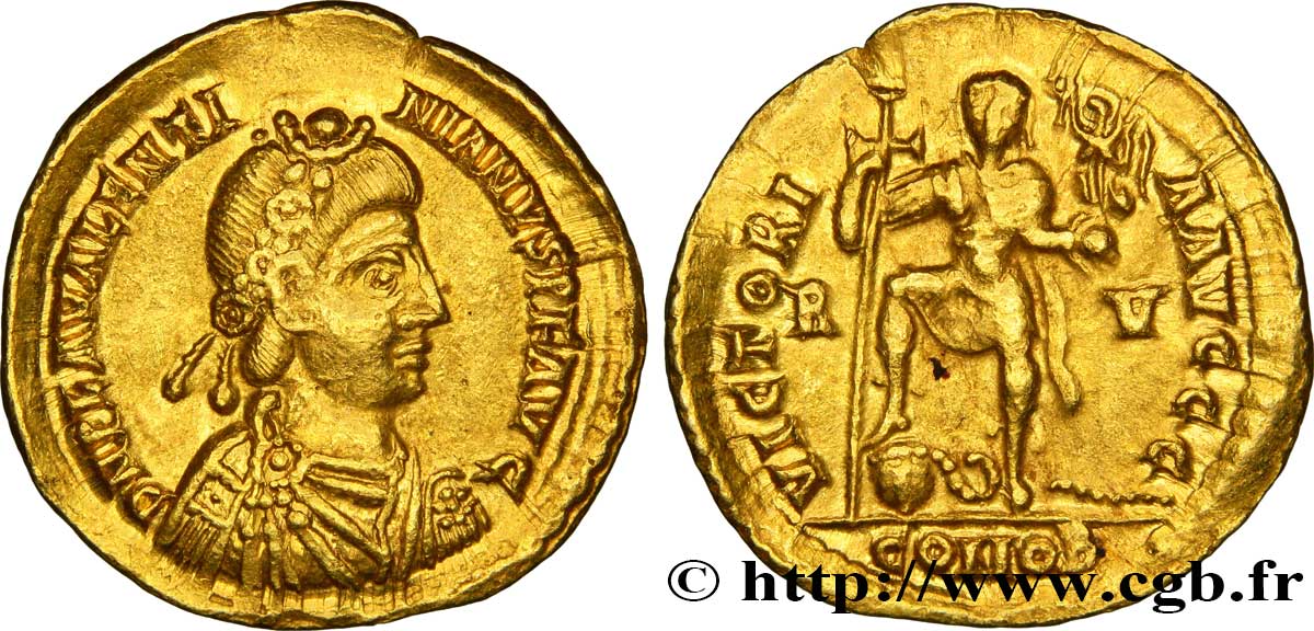 VALENTINIAN III Solidus AU/AU