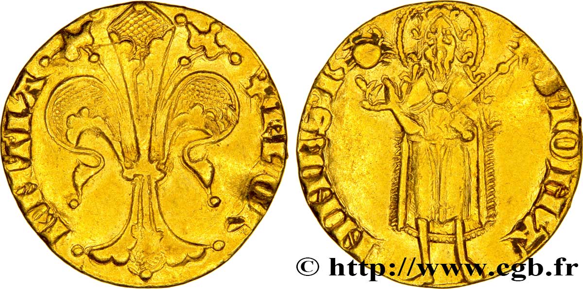ITALIE - FLORENCE - RÉPUBLIQUE Florin d or, 9e série 1341 Florence AU