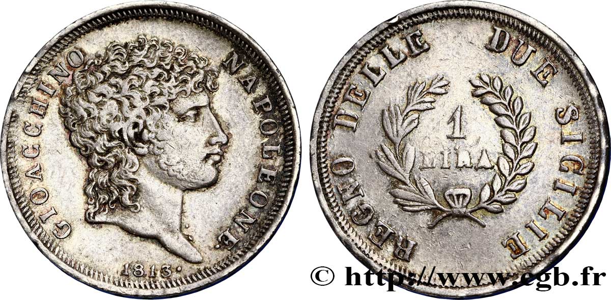 1 lira 1813 Naples VG.2259  BB 