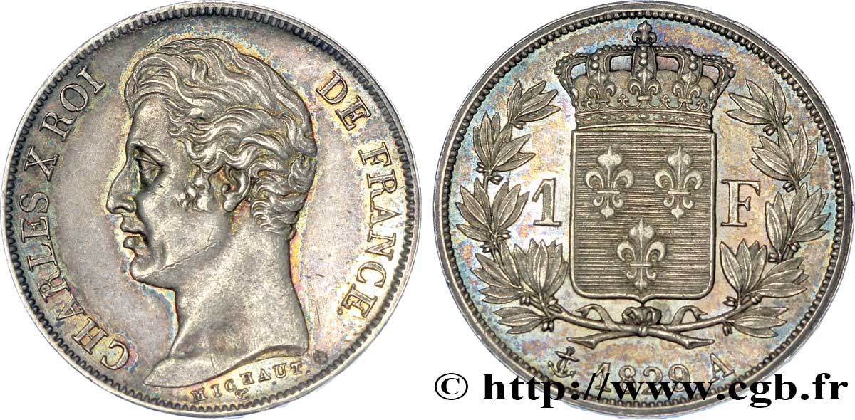 1 franc Charles X 1829 Paris F.207A/12 VZ 