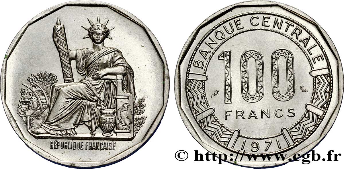 Essai de frappe pour la 2 francs Semeuse, dodécagone 1971 Paris G.-  SPL 