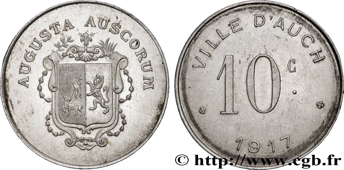 VILLE D’AUCH 10 Centimes Ville d’Auch q.SPL