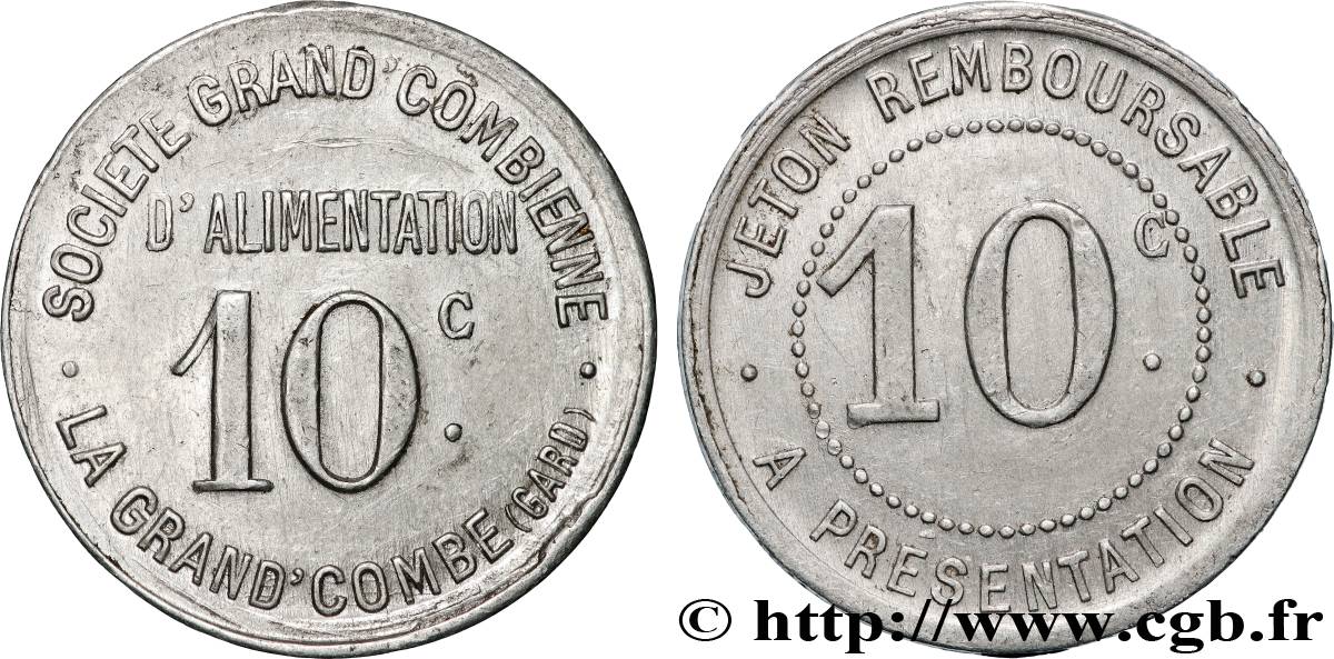 SOCIETE GRAND COMBIENNE 10 Centimes Sté Grand Combienne d’Alimentation q.SPL