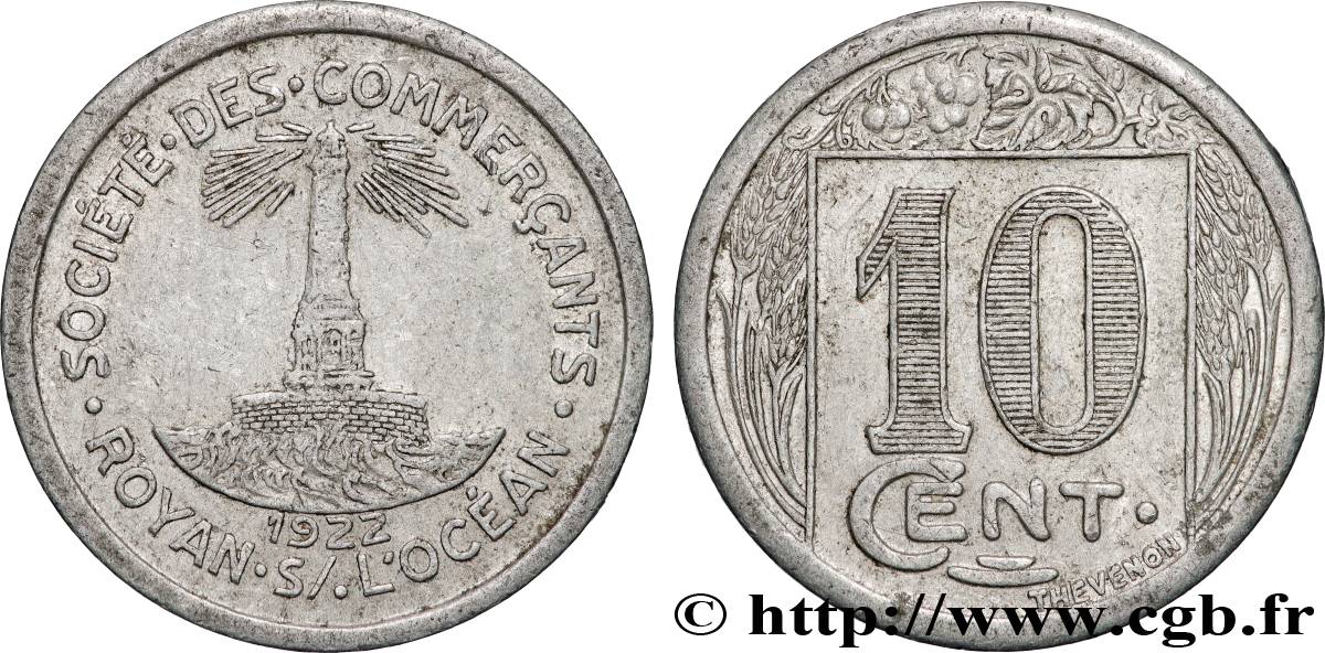 SOCIETE DES COMMERCANTS 10 Centimes Société des Commerçants Royan S/ l’Océan XF