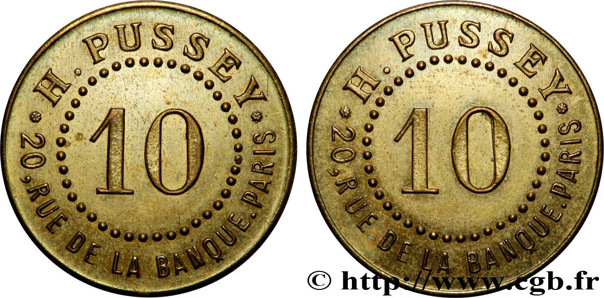ENTREPRISES, INDUSTRIES ET COMMERCES DIVERS 10 Centimes H. Pussey - Paris AU