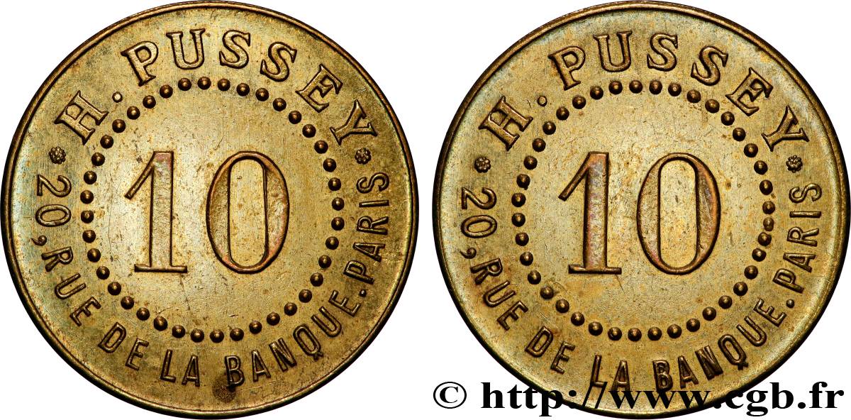 ENTREPRISES, INDUSTRIES ET COMMERCES DIVERS 10 Centimes H. Pussey - Paris q.SPL