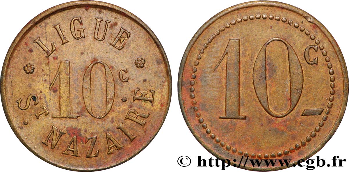 LIGUE SAINT-NAZAIRE 10 Centimes AU