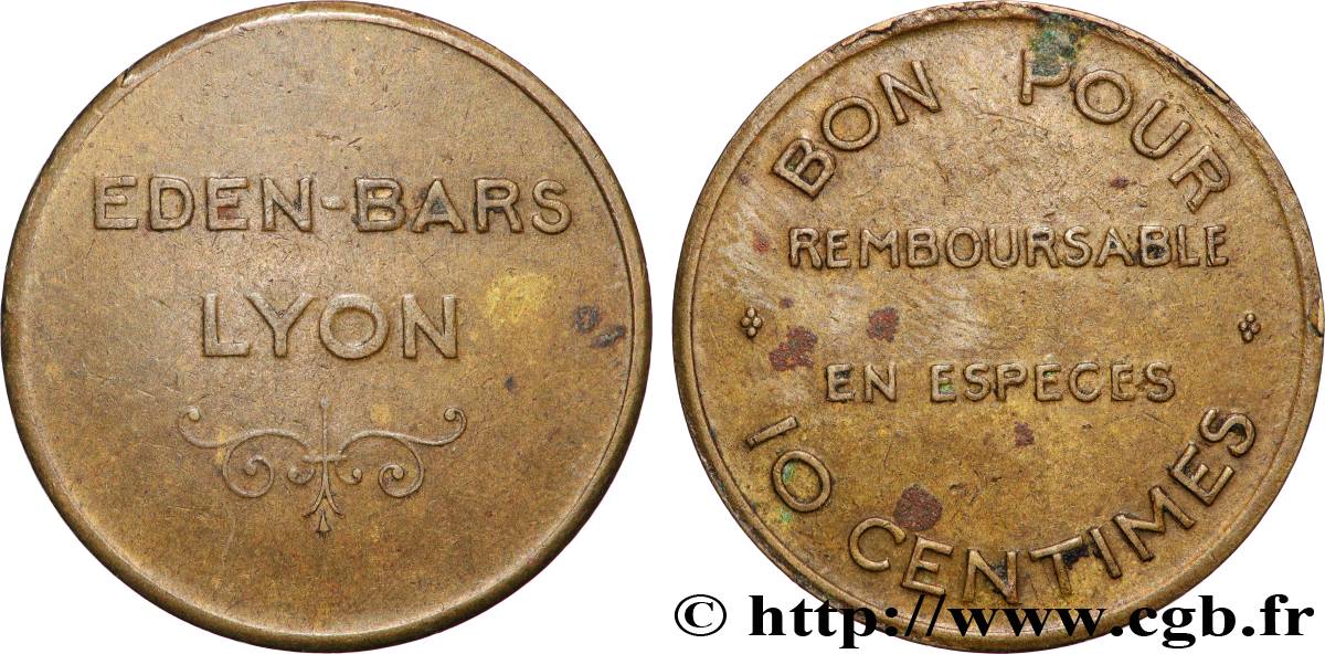 CAFES BRASSERIES ET RESTAURANTS 10 Centimes Eden Bars - Lyon BB