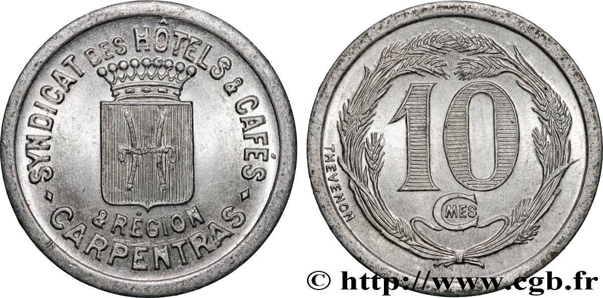 SYNDICAT DES HOTELS & CAFES CARPENTRAS & REGION 10 Centimes Syndicats hôtels & cafés Carpentras SPL