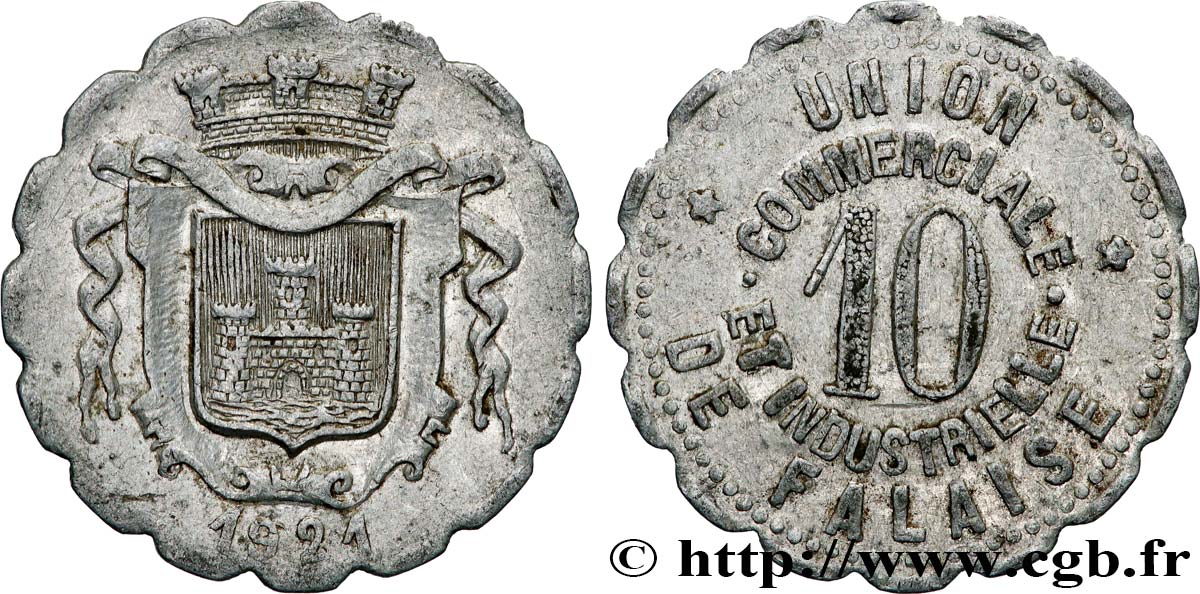 UNION COMMERCIALE ET INDUSTRIELLE 10 centimes Union commerciale & Industrielle - Falaise TTB