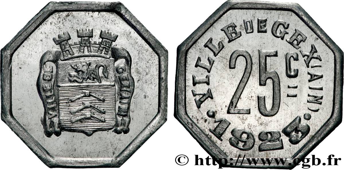 VILLE DE GEX 25 Centimes Ville de Gex MS