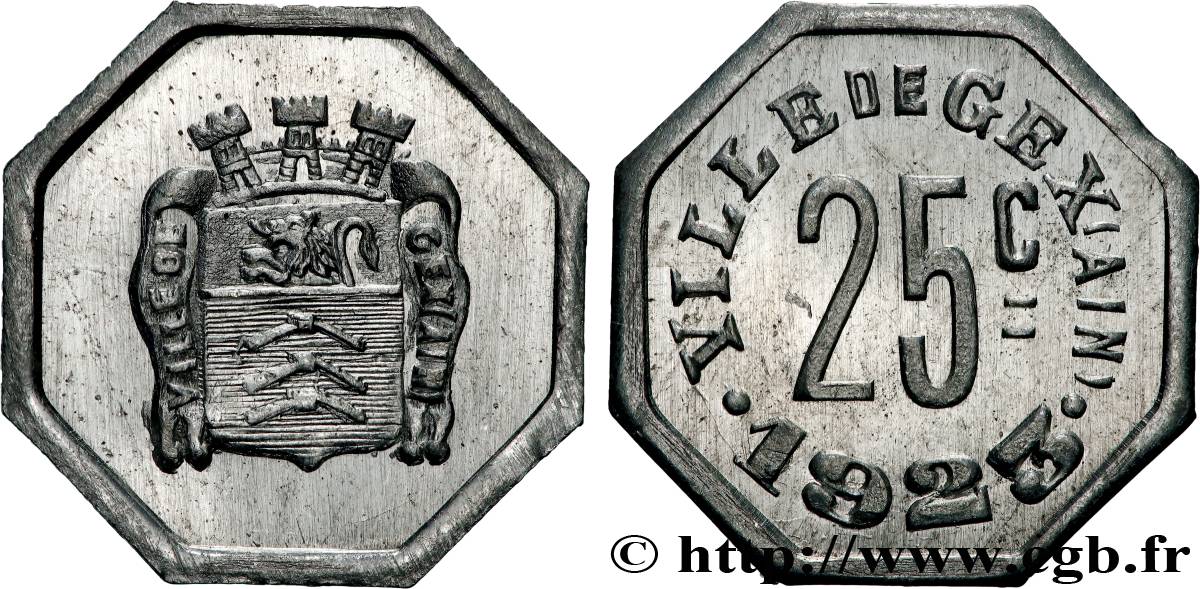 VILLE DE GEX 25 Centimes Ville de Gex SPL