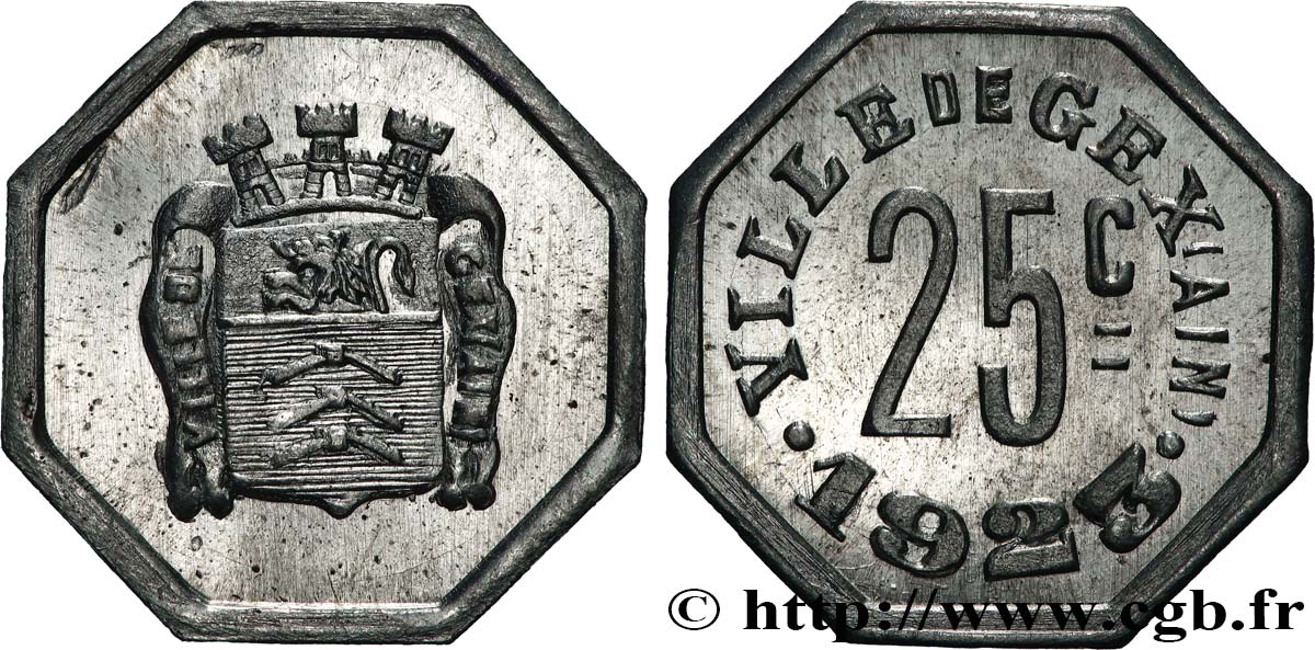 VILLE DE GEX 25 Centimes Ville de Gex SPL