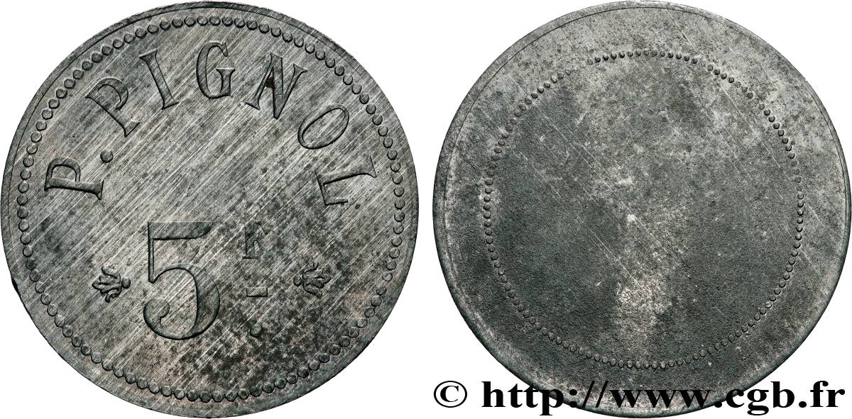 ENTREPRISES, INDUSTRIES ET COMMERCES DIVERS 5 Francs P. Pignol SPL+
