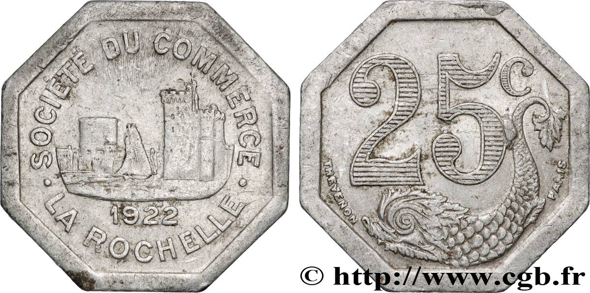 SOCIETE DU COMMERCE 25 Centimes Société du commerce La Rochelle TTB