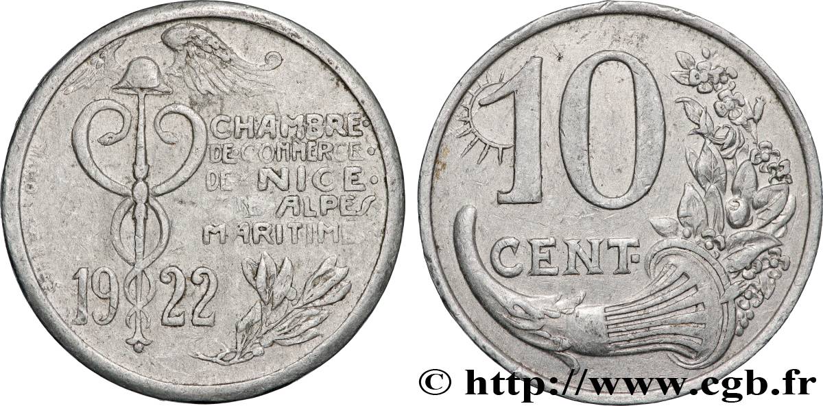 CHAMBRES DE COMMERCE 10 Centimes Chambre de commerce de Nice & Alpes maritimes BB