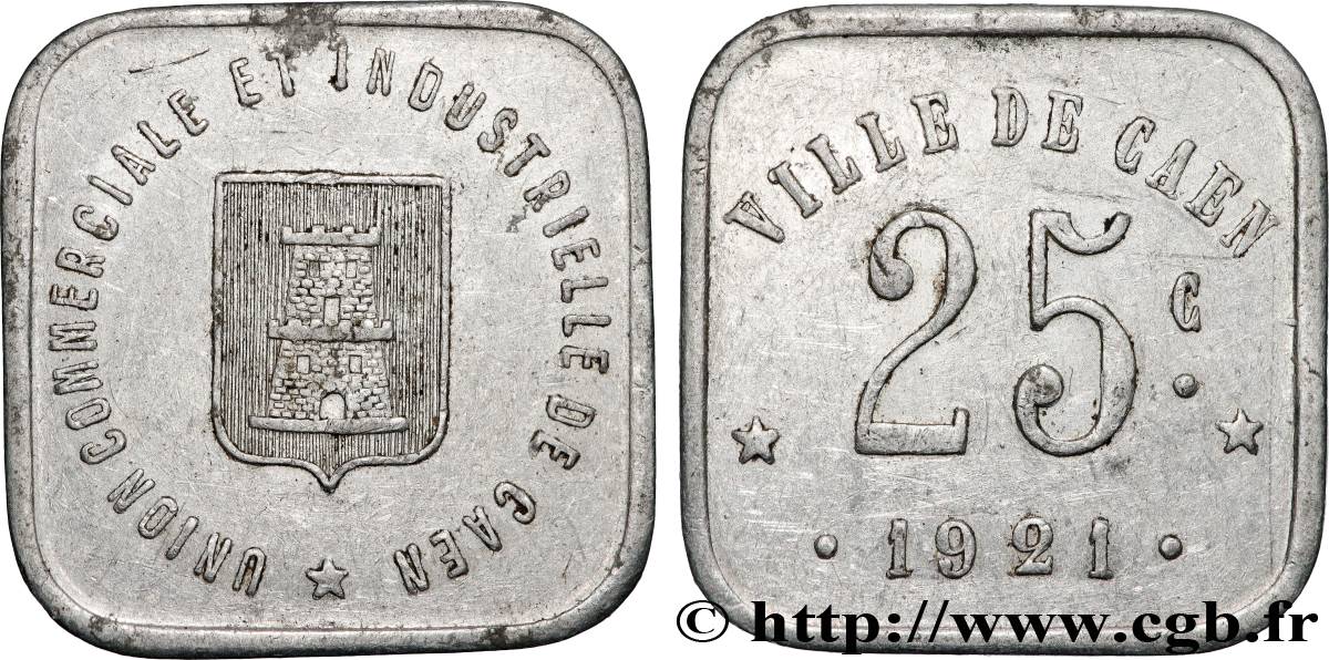 UNION COMMERCIALE ET INDUSTRIELLE DE CAEN 25 Centimes Union Commerciale et industrielle Caen BB